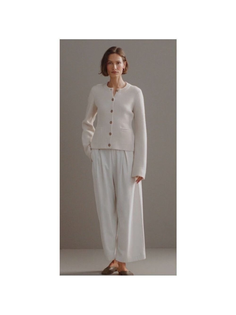NWT Jenni Kayne Cooper Cardigan M Ivory - Picture 2 of 6